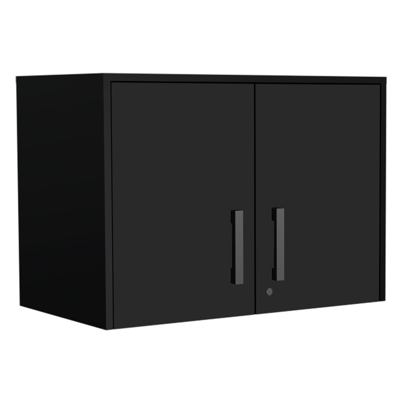 2 pièces de rangement de garage noir avec grands tiroirs et option de fixation murale élégante en noir, pièces de tiroirs spacieux