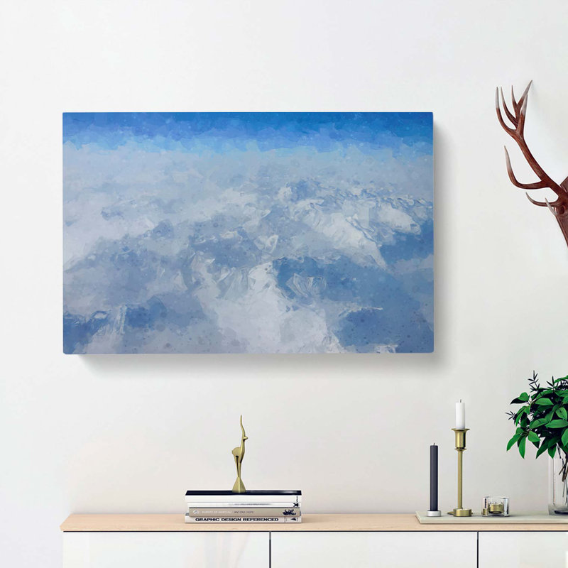 View of the Alaskan Mountains in Abstract - Wrapped Canvas, 40cm H x 60cm W x 3cm D