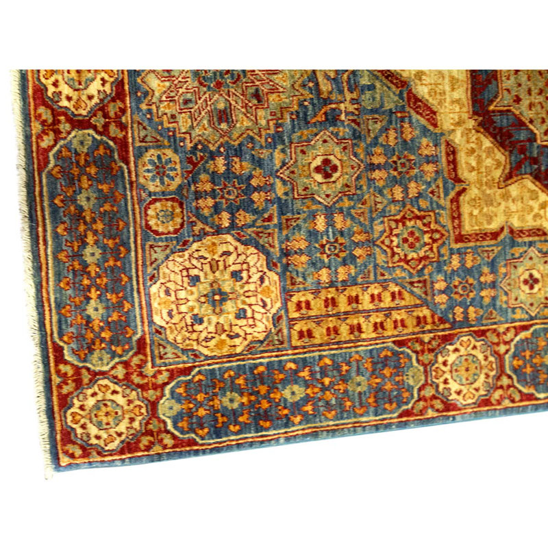 Oriental Area Rug in Blue/Red/Wine/Yellow