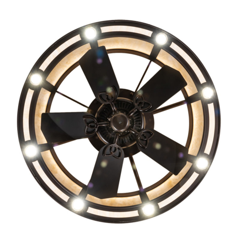 Smythe Craftsman Downrod Flush Mount Ceiling Fan