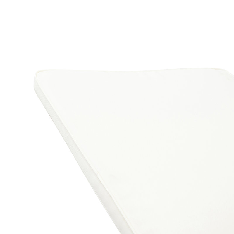 Coussin de chaise longue avec fermetures à glissière pratiques, Crème