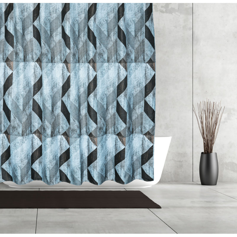 Rideau de douche simple zig zag Anguilla
