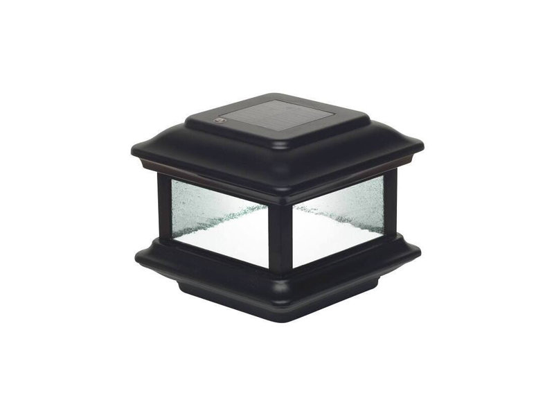 4E3C7D613A3B43928ABC7F54C966ECA3 Capuchon de poteau solaire colonial en aluminium noir 4 x 4 pouces