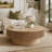 Round Coffee Table with Storage Solid Wood Veneered Modern Coffee Table Accent Tea Table for Living Room, Bedroom, Apartment or Office-223497696-214615918
