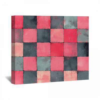 Toile en damier sur toile - motif mural