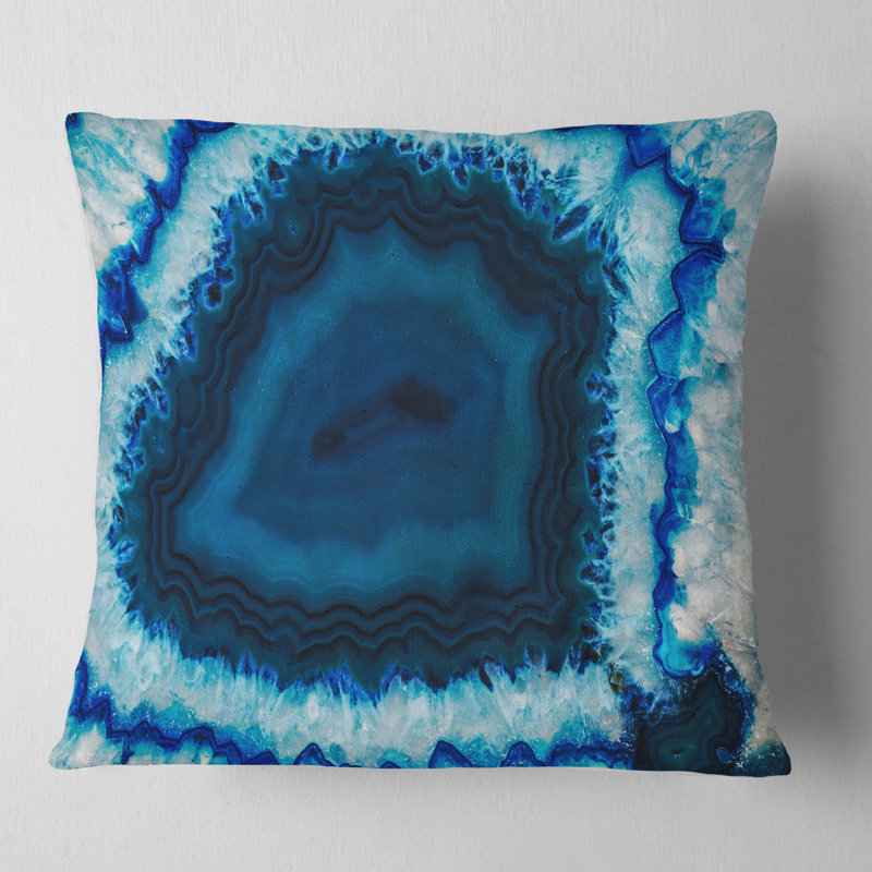 Oeuf de tonnerre brésilien - coussin abstrait imprimé, 18 po x 18 po, Coussin décoratif