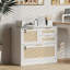 Classeur 31,5 "en rotin avec serrure et 4 tiroirs-383934725