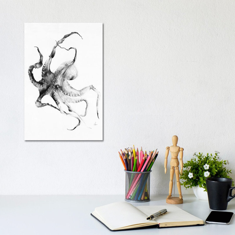 Octopus by Alexis Marcou - No Frame Gallery-Wrapped Canvas Giclée on Canvas, 30.48cm H x 20.32cm W