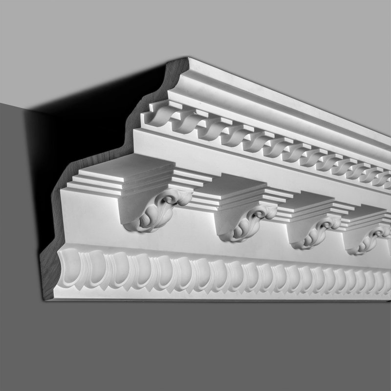 9 in x 8-5/8 in x 94-1/2 in Egg and Dart Polyurethane Crown Moulding Pro Pack 15-1/2 LF
