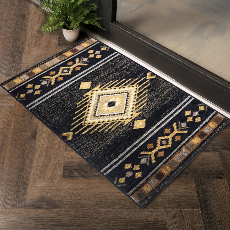 Tapis noir, 7 pi 10 po X 3 po, polypropylène, teinté, pour tapis de spa noir, salles à manger