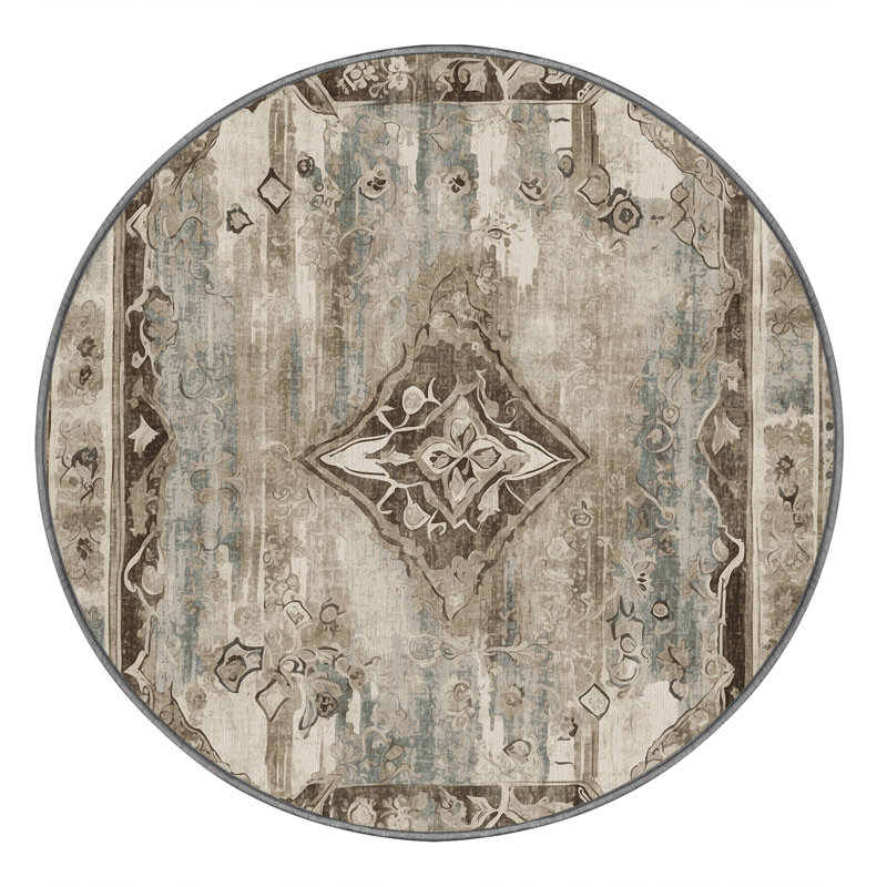 Sacred Ornament Rug, Round 4'