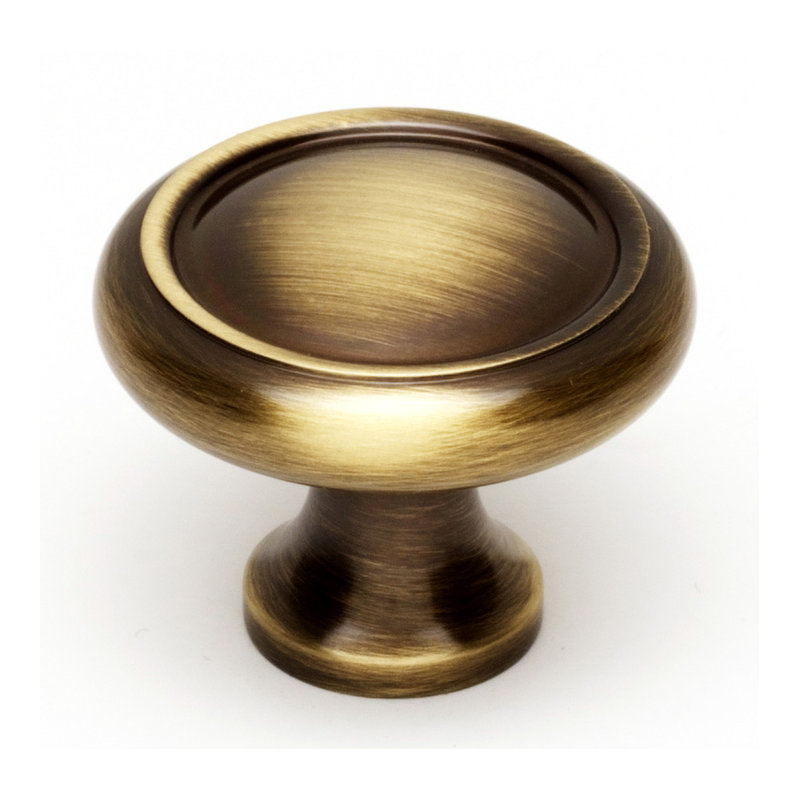 Mushroom Knob, Antique English, 1" H x 1.25" W x 0.69" D
