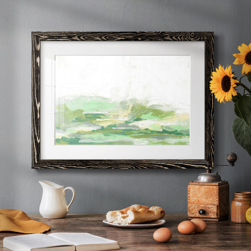 Green Mist Vista I, reproduction d'art sur papier, Blanc, H 18 po x l 26 po x P 1,5 po
