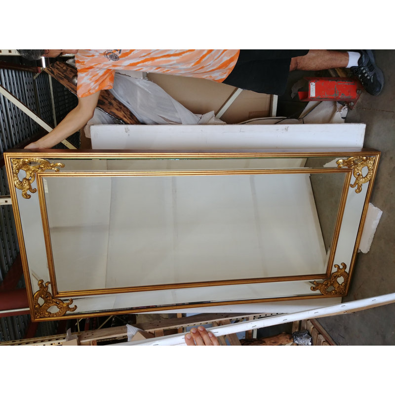 Monte Carlo Gold Rectangular Wood Vertical Mirror