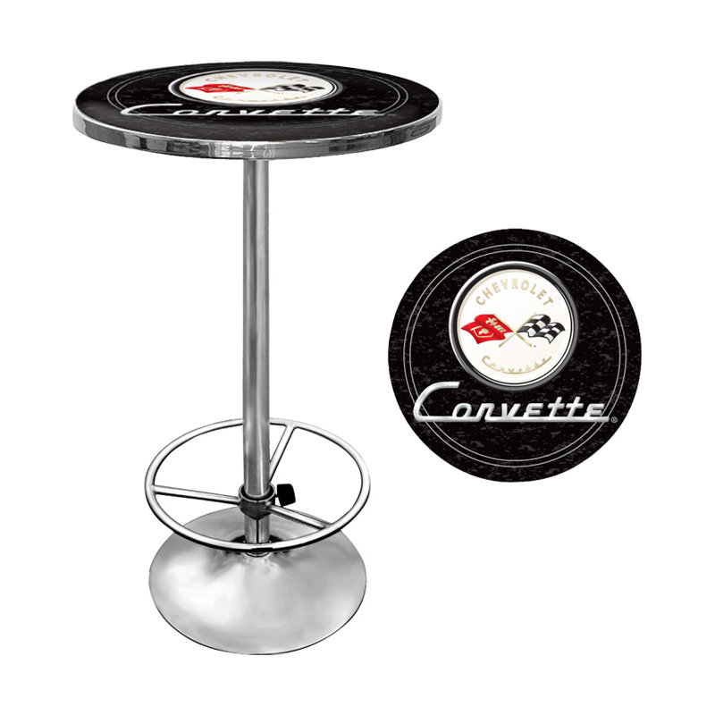 Table de pub c1 corvette, Noir