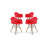 Modholic Eiffel Armchair With Wood Legs, Red (Set Of 2)-424585841-439767447