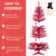 Arbre de Noël rouge 4 pi-590996251