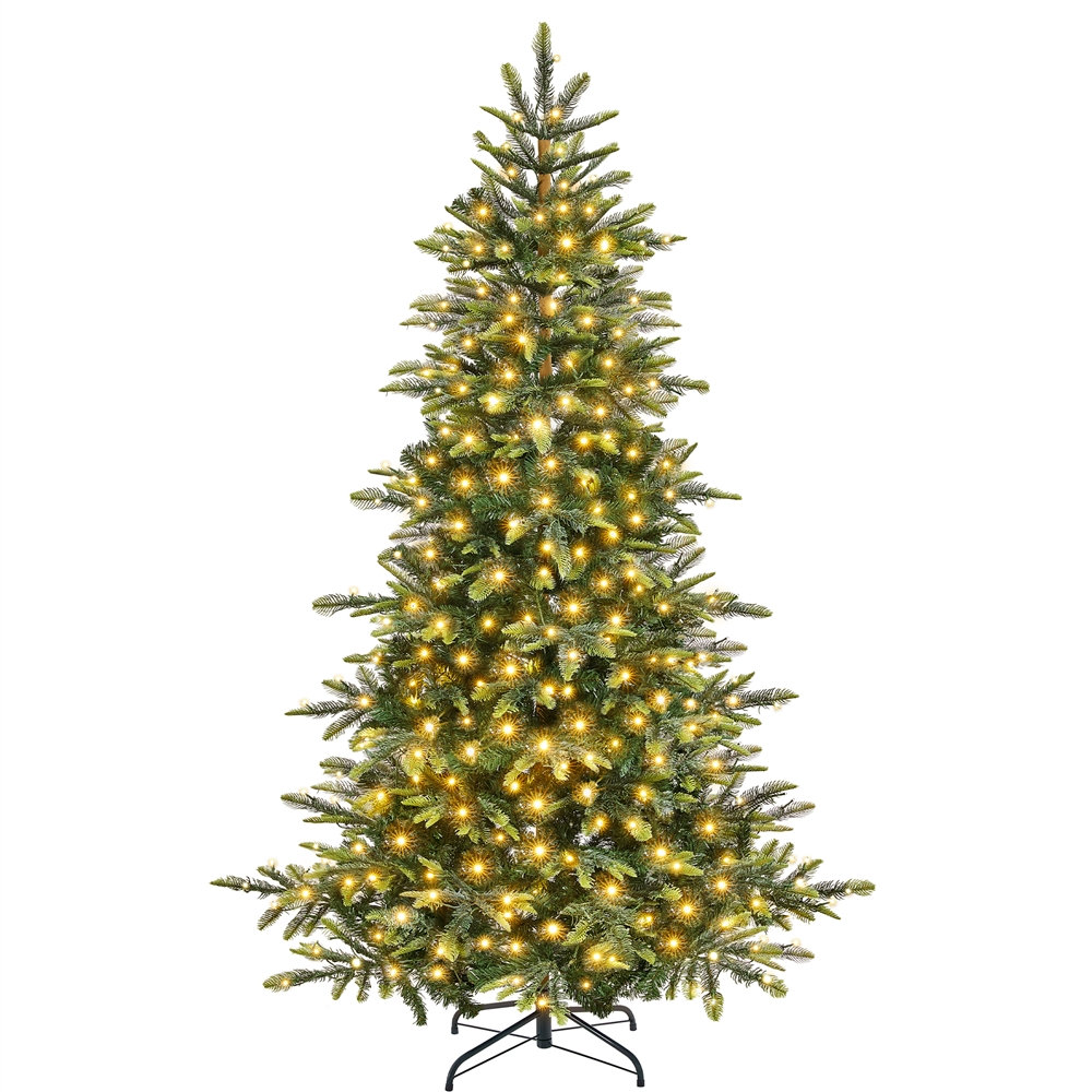 Jahwan Easy Set-up Lighted Artificial Spruce Christmas Tree - Stand Included The Holiday Aisle® 