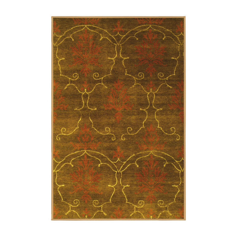 Alyanah Performance Damask Indoor Rug, Rectangle 4' x 6'