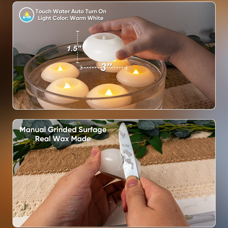 Unscented Flameless Floating Candle