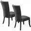 Ensemble de chaises noires 2 pièces en similicuir noir