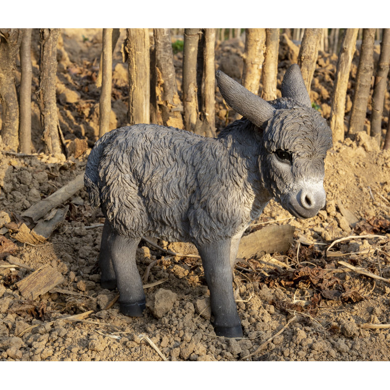 Standing Donkey Looking Right Statue