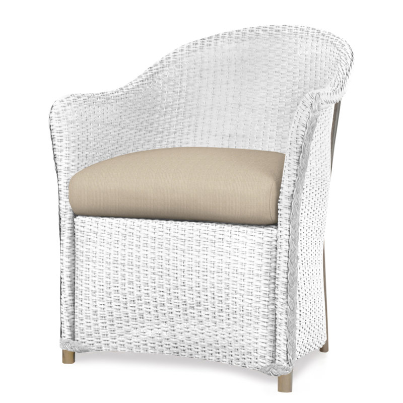 Weekend Retreat Outdoor Dining Armchair, White, Serene Spa