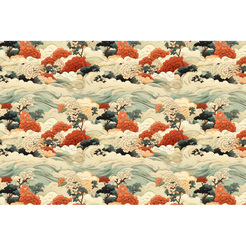Cleaton Floral Shower Curtain, 73" H x 70" W