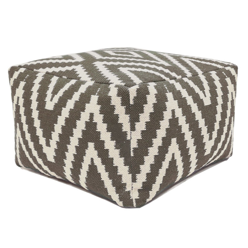 Darrion 55cm Wide Pouf Ottoman, Taupe