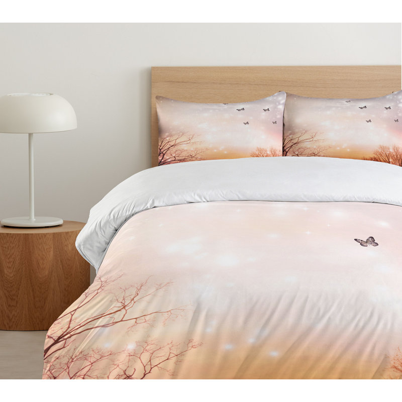 Rustic Polyester Floral Duvet Cover