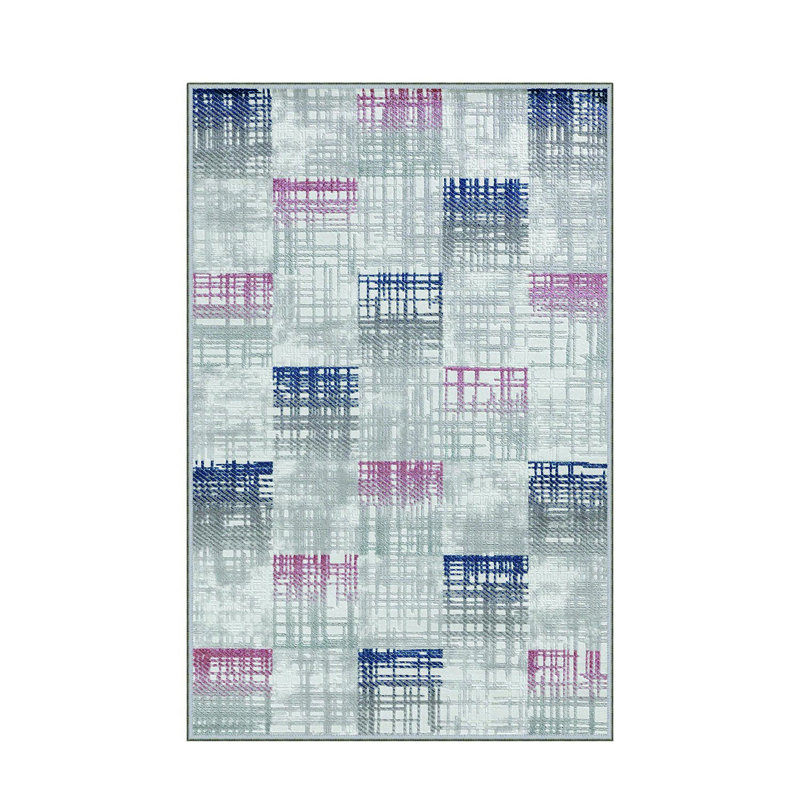 Antibacterial Hall Carpet, 39.4 x 59.1 inches | 100% Polyester, 0.4 in Pile Height, Non-Slip PVC Felt Dot Underside | Machine Washable, 3D Digital Printing, Durable & Stylish for Modern Home Décor
