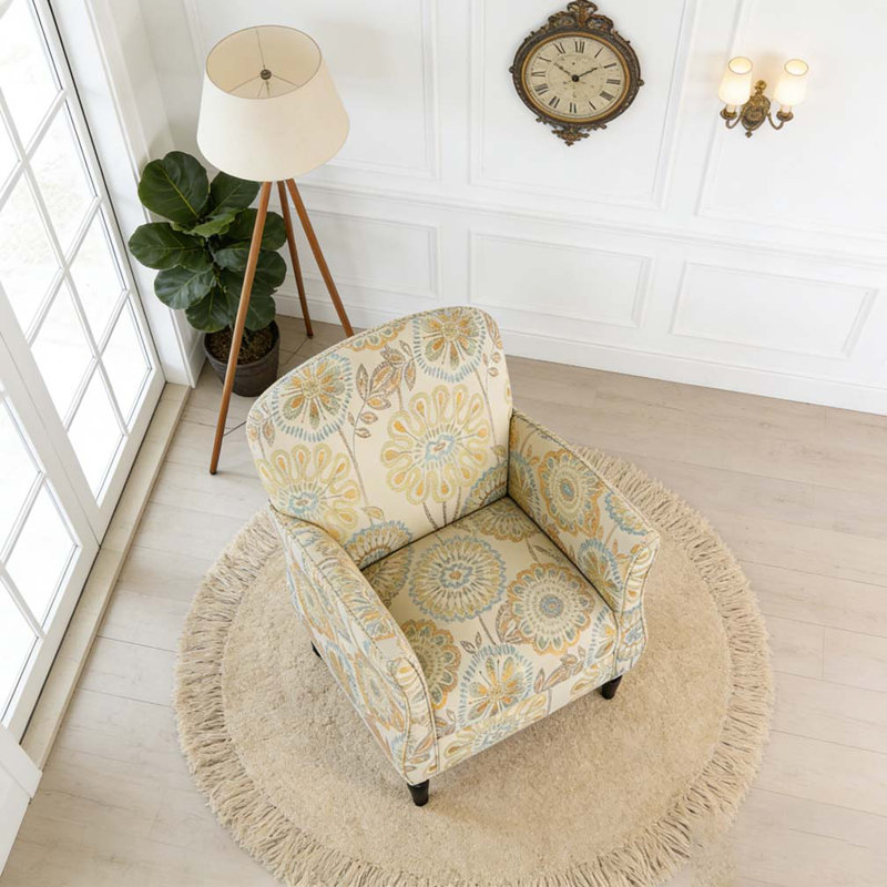 Accent Chairs, Beige+yellow