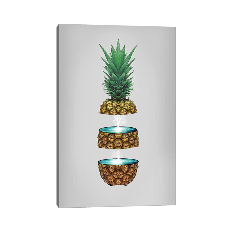 Pineapple Space by Vin Zzep - Print on Canvas, 66.04 cm H x 45.72 cm W, Wrapped Canvas