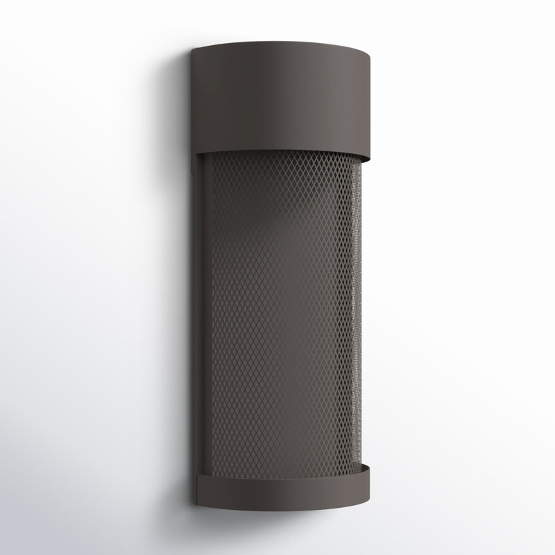 Derek Aluminum 17.25'' H X 7.5'' W Outdoor Wall Light, Buckeye Bronze, Halogen