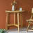 Outdoor Half-Round Folding Wood Bistro Table-2077582247