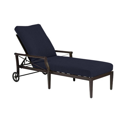 Chaise longue simple inclinable avec coussin Andover