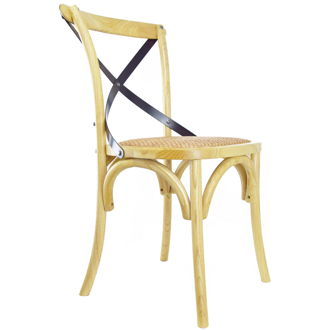 Donaciano Solid Wood Cross X Back Farmhouse Dining Side Chair August Grove®