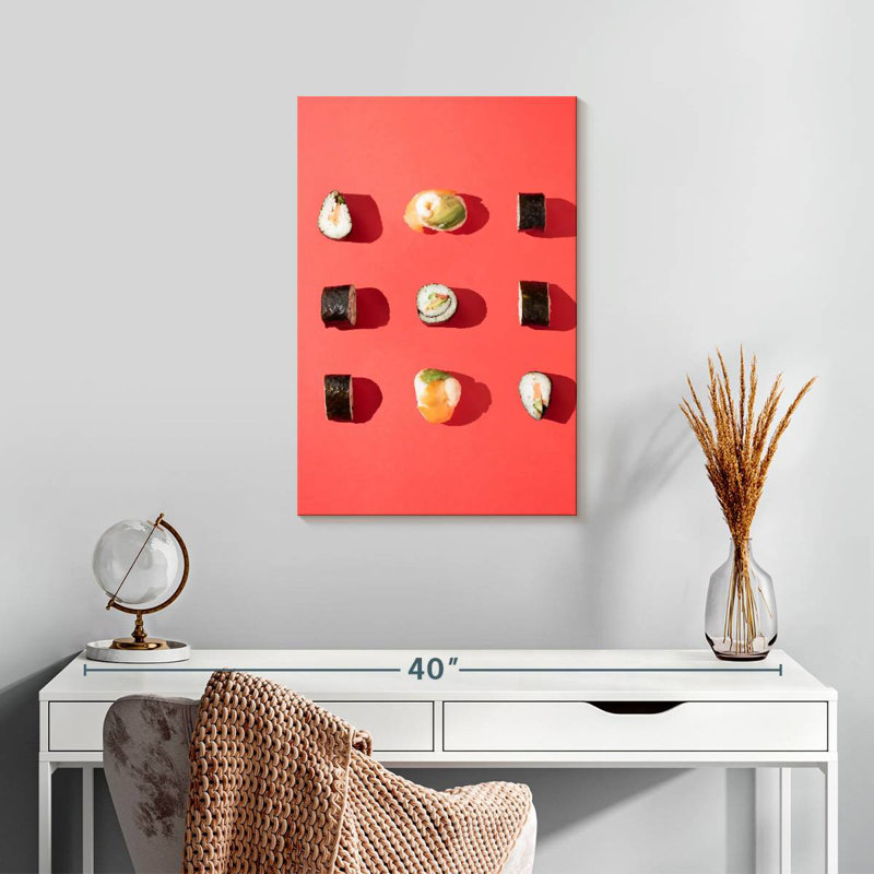 Yarlin Sushi On Coral, 24" H x 16" W