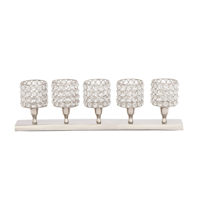 Bougeoir en aluminium 5 colonnes