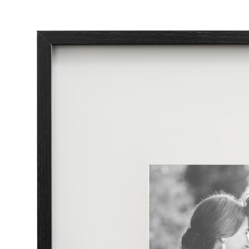 Develin Matte Plastic Single Picture Frame Set, 8" x 10", Black
