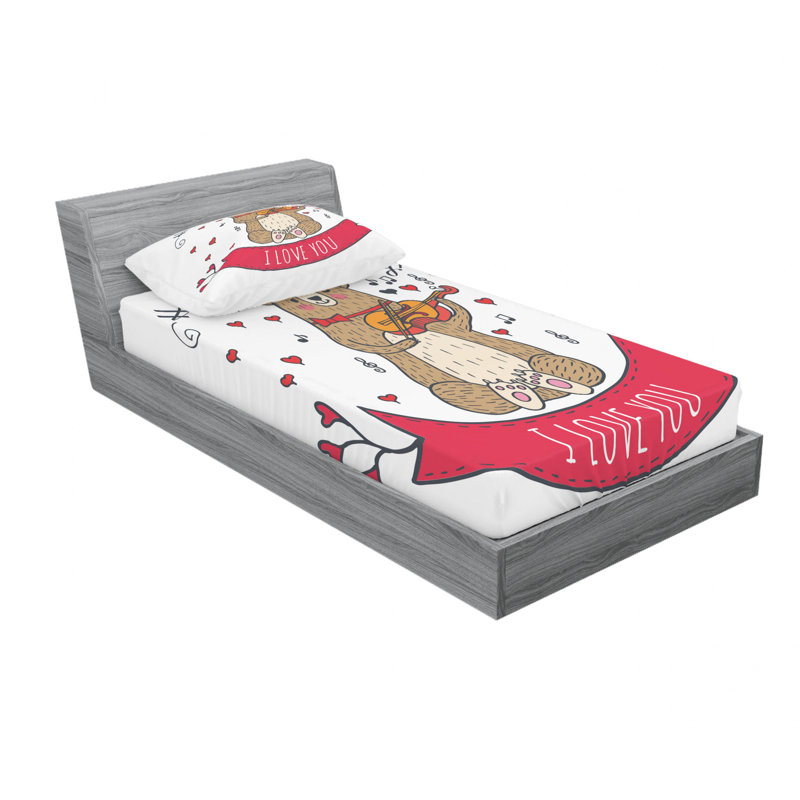 Microfiber Sheet Set, Twin Sheet Set with 1 Pillowcase