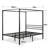 Toulouse Metal Platform Bed frame with Canopy Frame-59905135-59905130