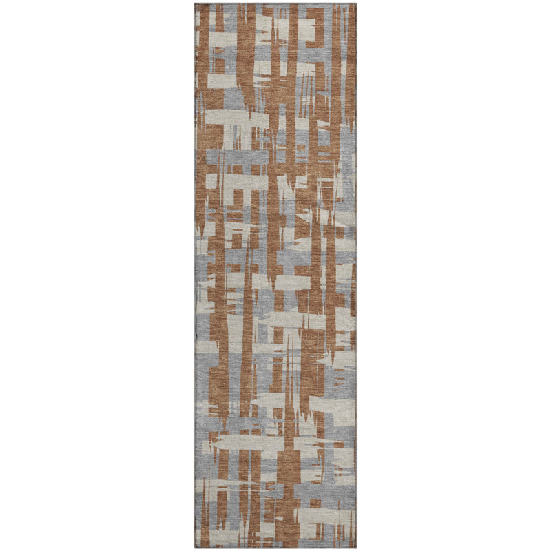 Premium Machine Washable Chelston AMF1849 Stripes Rug, Runner 2'3" x 7'6"