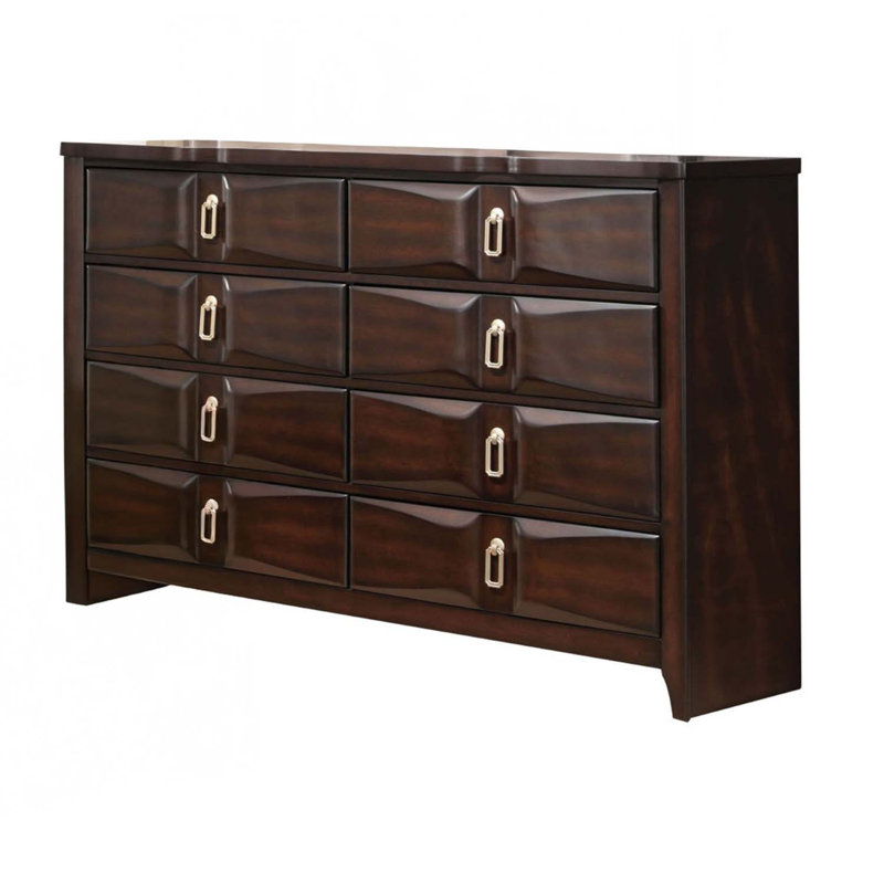 Commode 8 tiroirs Lancaster, finition espresso