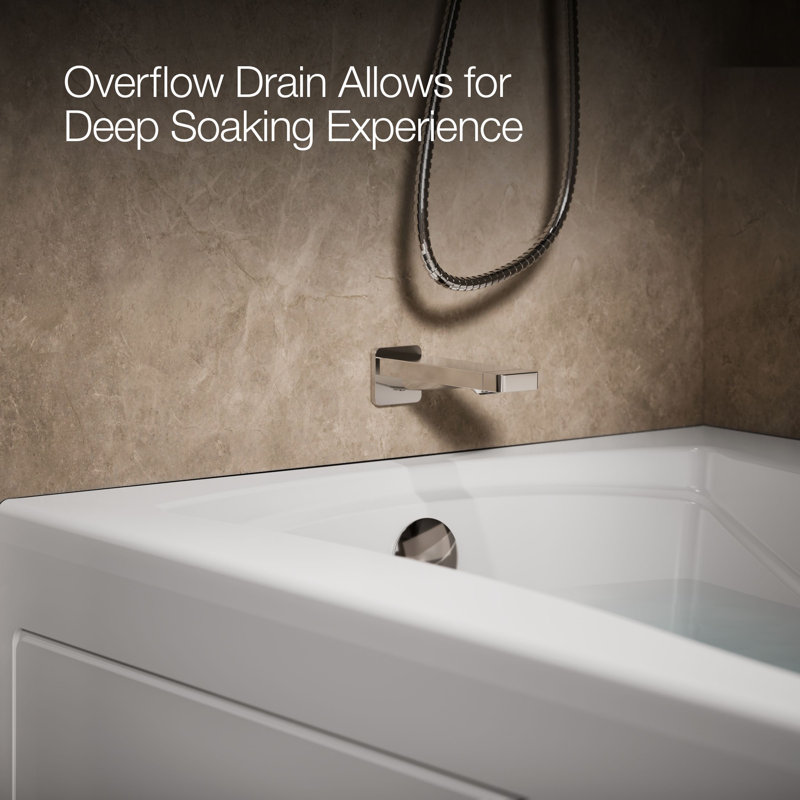 Mariposa® 72" x 36" Whirlpool Bathtub, Left, White