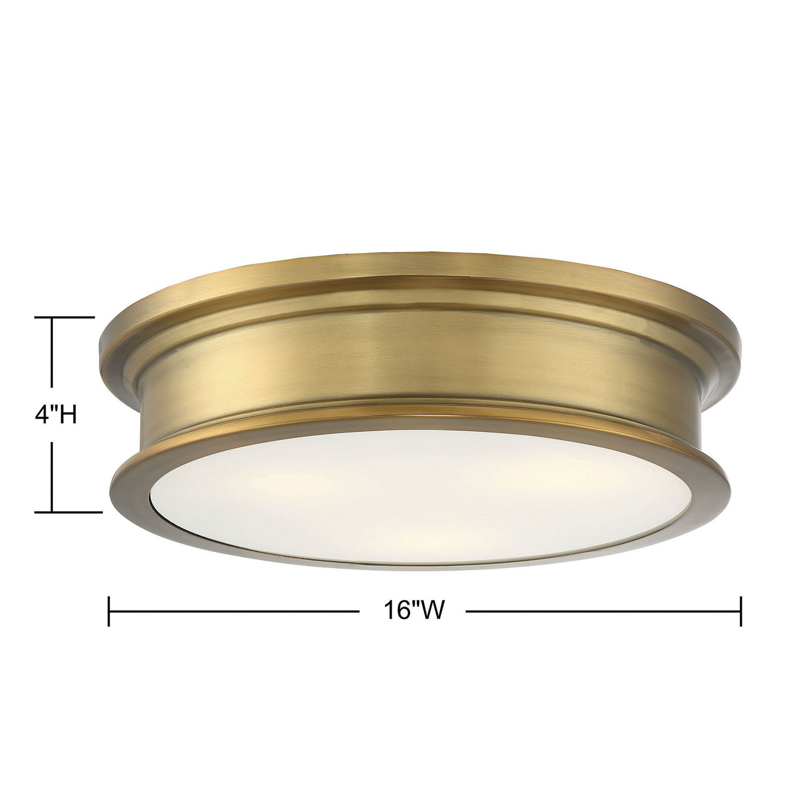 Rosanne 3 - Light 16" Flush Mount, Warm Brass