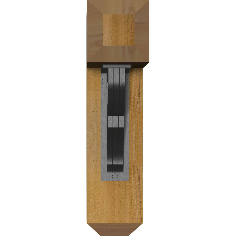 Support triple Ironcrest de 4 po Bradford, H 16 po x P 13 1/2 po, Cèdre rouge de l'Ouest l 4 po x T 4 po (sciage br