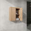 Armoire de salle de bain latérale, 2 portes à fermeture douce, conception à fixation flottante