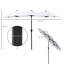 Grand parasol de marché extérieur de 9,5 pi avec bouton-poussoir et manivelle Outsunny-398873034