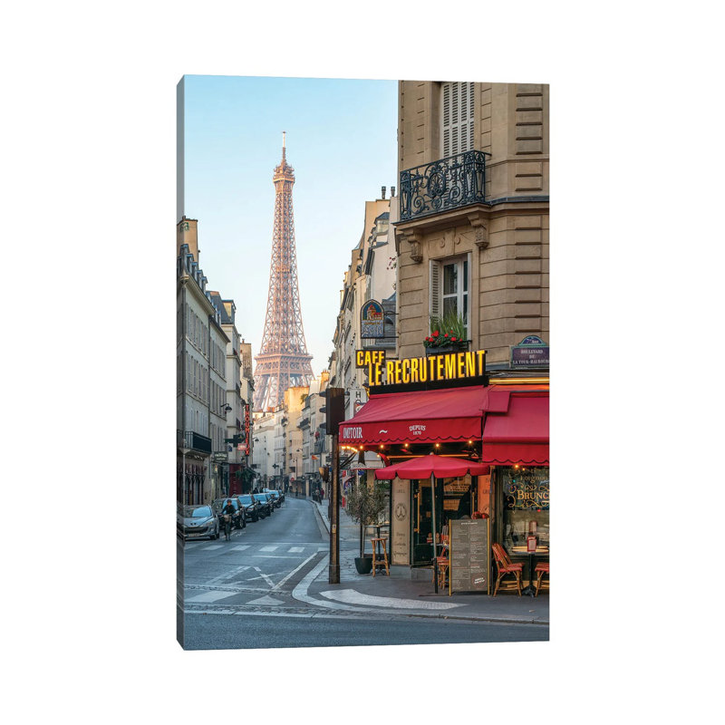 Rue Saint-Dominique et Tour Eiffel, Paris, France, H 26 po x l 18 po x 1,5 po